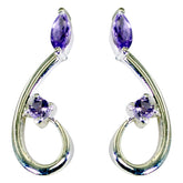 Ana Purple Stud Earrings for Everyday Glam